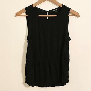 Madewell Fit & Flare Black Sleeveless Top (XS)